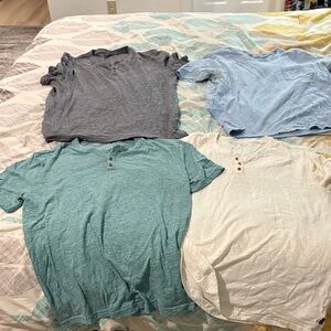 Lucky Brand Short Sleeve Tees - Gray, Light Blue, Teal, White